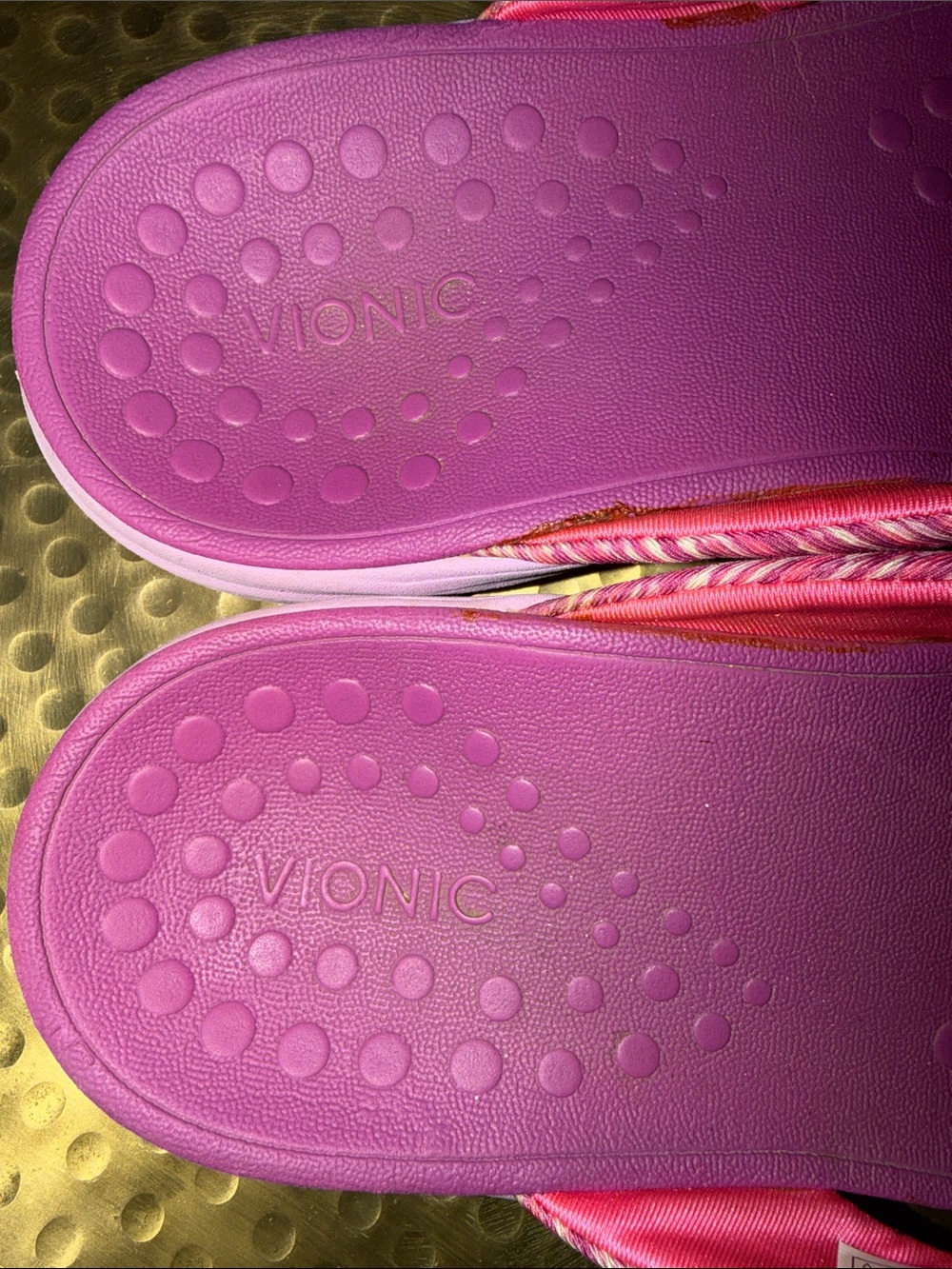 Vionic Purple and Pink Women's Flip Flop Sandals - Picture 5 of 9